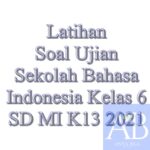 Latihan Soal Ujian Sekolah Bahasa Indonesia Kelas 6 SD MI K13 2021